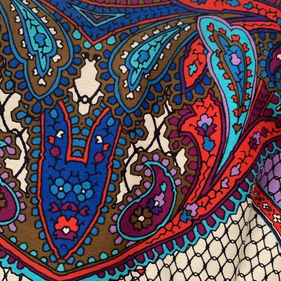 David Meister cap sleeve dress. Beautiful pattern. NWT. Lined back zip. Size 8 - Picture 2 of 7